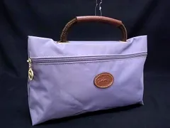 LONGCHAMP ロンシャン ルプリアージュナイロン×レザー ワンハンドル ハンドバッグ レディース パープル系 DK8928