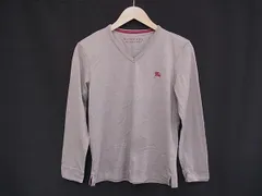 BURBERRY バーバリーブラックレーベル コットン×ポリエステル 長袖 カットソー トップス 表記サイズ 2 洋服 グレー系 DL6611