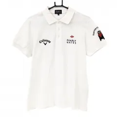 パーリーゲイツ 半袖ポロシャツ 白×黒 くまモン刺しゅう キャロウェイ メンズ 4(M) ゴルフウェア PEARLY GATES