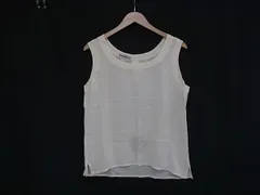 Salvatore Ferragamo フェラガモ シルク100% ノースリーブ トップス 表記サイズ M 洋服 レディース アイボリー系 DL7028のサムネイル