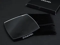 ■極美品■ CHANEL シャネル ロゴ 両面鏡 コンパクトミラー 拡大鏡 レディース ブラック系 DL7062