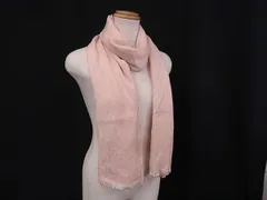 ■極美品■ Calvin Klein カルバンクライン ヴィスコース100% フリンジ 総柄 ストール ショール ライトピンク系 DM1482のサムネイル