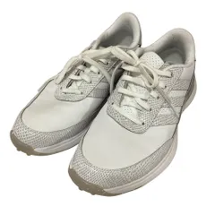 美品 adidas アディダス S2G SL レザー スパイクレス ゴルフシューズ スニーカー JI4037 24cm ホワイト レディース 古着 中古 USED