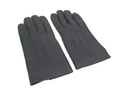 ■美品■ COACH コーチ F54182 レザー 手袋 グローブ 防寒具 表記サイズL レディース メンズ グレー系 DM1656