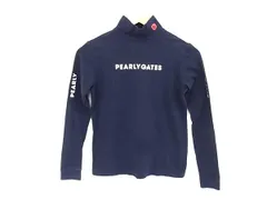 ■美品■ PEARLY GATES パーリーゲイツ コットン×ポリウレタン タートルネック トップス 表記サイズ 0 洋服 ネイビー系 DM2250