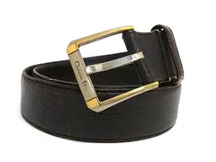 ChristianDior クリスチャンディオール レザー シルバー金具 ベルト レディース ブラウン系 DM1101