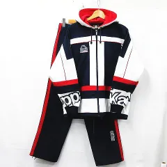 希少 90s ヴィンテージ KAPPA カッパ セットアップ ジャージ 上下セット ロゴ トリコロール メンズ M KA-3040 M05-08-0310⑤