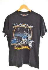 ハーレーダビッドソン Harley Davidson  90s USA製 エレクトラ グライド リバーサイド CA Tシャツ ブラック Mサイズ 103MT-4139