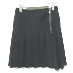 美品 BURBERRY LONDON バーバリー ロンドン ウール ギャザースカート B1S02-248-09 サイズ38 ブラック レディース 古着 中古 USED