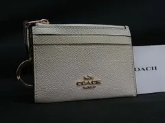 COACH コーチ F88250 ミニ スキニー レザー IDケース パスケース 定期入れ カードケース カード入れ アイボリー系 DM2661