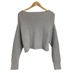 美品 23AW Apuweiser-richeアプワイザーリッシェ ショートラメニット セーター 2 グレー レディース 古着 中古 USED