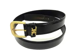 Salvatore Ferragamo フェラガモ 23 7555 ダブルガンチーニ レザー ゴールド金具 ベルト 表記サイズ 90 レディース ブラック系 DM3117のサムネイル