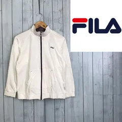 FILA フィラ ホワイト ジャージ スウェットジャケット フルジップ  サイズLのサムネイル
