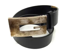 GUCCI グッチ レザー シルバー金具 ベルト 表記サイズ 65･26 ビジネス 紳士 メンズ ブラック系 DM2707