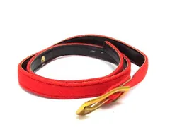 ChristianDior クリスチャンディオール ヴィンテージ キャンバス ゴールド金具 ベルト 表記サイズ M レディース レッド系 DM2709