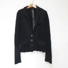 美品  BURBERRY BLACK LABEL バーバリーブラックレーベル ニットジャケット 38 ブラック レディース 古着 中古 USED