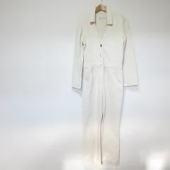 美品 ZARA ザラ オールインワン ジャンプスーツ M アイボリー レディース 古着 中古 USED