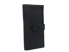 ■美品■ dunhill ダンヒル レザー 二つ折り 長財布 ウォレット 札入れ カード入れ メンズ ブラック系 DM3423