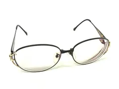 ■美品■ YVESSAINTLAURENT イヴサンローラン ヴィンテージ 度入り メガネ 眼鏡 めがね レディース メンズ ブラック系 DM3201