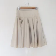 美品 FOXEY NEW YORK フォクシーニューヨーク ギャザースカート 20131 38 ベージュ レディース 古着 中古 USED