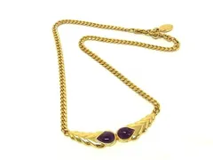 LANCEL ランセル ネックレス ペンダント アクセサリー レディース ゴールド系×クリアパープル系 DM3591のサムネイル