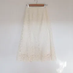 未使用 NOELA ノエラ ソフトマーメイドレーススカート M ホワイト レディース 古着 中古 USED