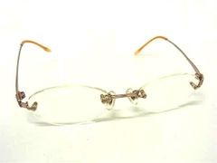 Christian Dior Dior Rhinestone Prescription Glasses Eyeglasses Women's Silver DM3689