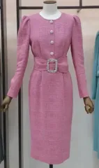 MOJO.S.PHINE モジョエスピン ピンク ジュエリー ツイード ONE PIECE 55