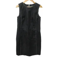 美品 LAUREN RALPH LAUREN ローレンラルフローレン ノースリーブ デニムワンピース サイズ2P ブラック レディース 古着 中古 USED