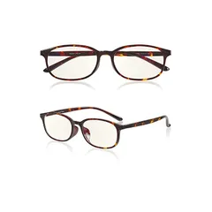 【新品】 [ROTAKUMA] 最新改良 ブルーライトカット メガネ PC眼鏡 パソコン用 JIS規格 紫外線カット 超軽量12g ウェリントン型 おしゃれ メンズ レディース ユニセックス 度なし 伊達めがね だてめがね (ブラウンデミ) 0