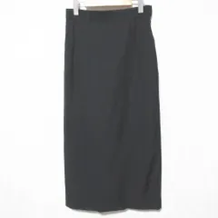 美品 23SS JOURNAL STANDARD L'ESSAGE ジャーナルスタンダードレサージュ ウェザーリネンマキシスカート 38 ブラック レディース 古着 中古 USED