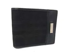 BURBERRY バーバリーブラックレーベル キャンバス×レザー 二つ折り 財布 ウォレット 札入れ 小銭入れ メンズ ブラック系 DM4007