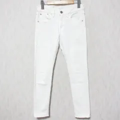 美品 RED CARD レッドカード Anniversary 25th ストレッチ スキニー スリムテーパード デニムパンツ ジーンズ 55506 W22 ホワイト レディース 古着 中古 USED