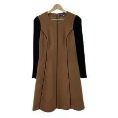 M'S GRACY(エムズグレイシー) ワンピース サイズ38 M レディース - ブラウン×黒 長袖/ひざ丈/ニットスリーブ