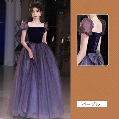 ドレス 結婚式 披露宴 演奏会 イブニングドレス  パーティードレス  ロングドレス バックリボンタイプ グラデーション Aライン キラキラ