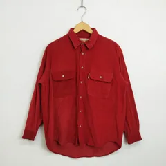 GEM BONY ジェムボニー コーデュロイ シャツ 長袖 古着 vintage コットン M レッド系 C314のサムネイル