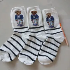 ポロラルフローレン ベア ストライプ 靴下