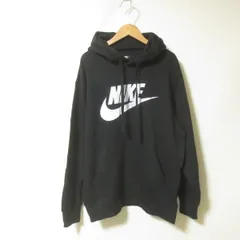 C510　タグ付き新品　NIKE　ナイキ　ロゴプリント　プルオーバー　スウエット　トレーナー　フーディー　パーカー　ブラック　M　