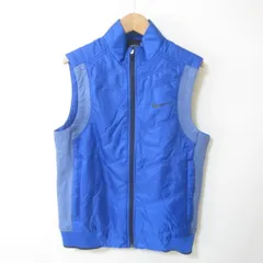 D536　NIKE　ナイキ　ゴルフ　ブルー　ベスト　ジップアップ　L　のサムネイル