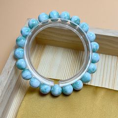 天然石★【ドミニカ共和国産の80Aラリマー】★ ブレスレット 天然石 約8.9-9.1mm ZB10258