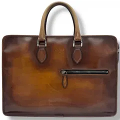 BERLUTI　ベルルッティ　アンジュール 　ビジネスバッグ　ブリーフケース　トートバッグ　ブラウン　メンズ　レザー　A4可　無地　ロゴ　4790のサムネイル