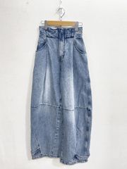 poppy PLEATED BALLOON DENIM PANTS - メルカリ