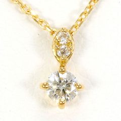 天然ダイヤモンドネックレス 0.6ct・0.05ct/K18/1.4g | Mercari