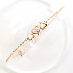 ウィスプ   K10PG ブレスレット ダイヤモンド 0.01 ct 総重量約0.9g 約17.5cm