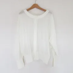 美品 24SS SIMPLICITE シンプリシテェ 2WAY シアーカーディガン ホワイト レディース 古着 中古 USED