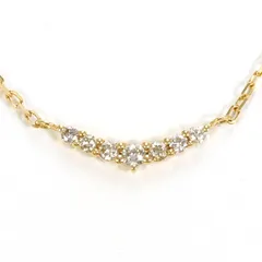 アガット agete K10YG ネックレス ダイヤモンド 0.05 ct 総重量約0.9g 約40cm