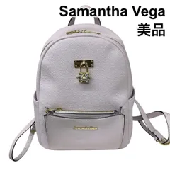 美品 サマンサヴェガ Samantha Vega リュックサック バックパック バック フロントビジューリュック フェイクレザー レディース Z6B765