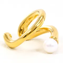 エテ ete シルバー925 YGメッキ イヤーカフ パール（真珠） 総重量約2.2g レディース