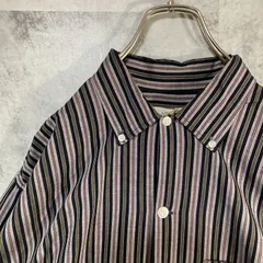 USA製 60's VIntage harper ボックスカット ボタンダウン シャツ コットン ストライプ L