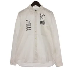 コムデギャルソンオムプリュス COMME des GARCONS HOMME PLUS プリント シャツ 長袖 PL-B045 AD2013 ホワイト S ■GY12